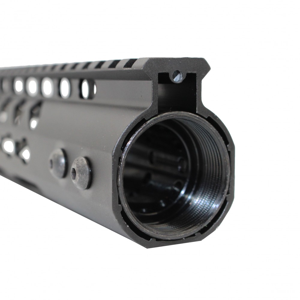 AR15 Super Keymod Free Float Handguard 223 556 Steel Barrel Nut